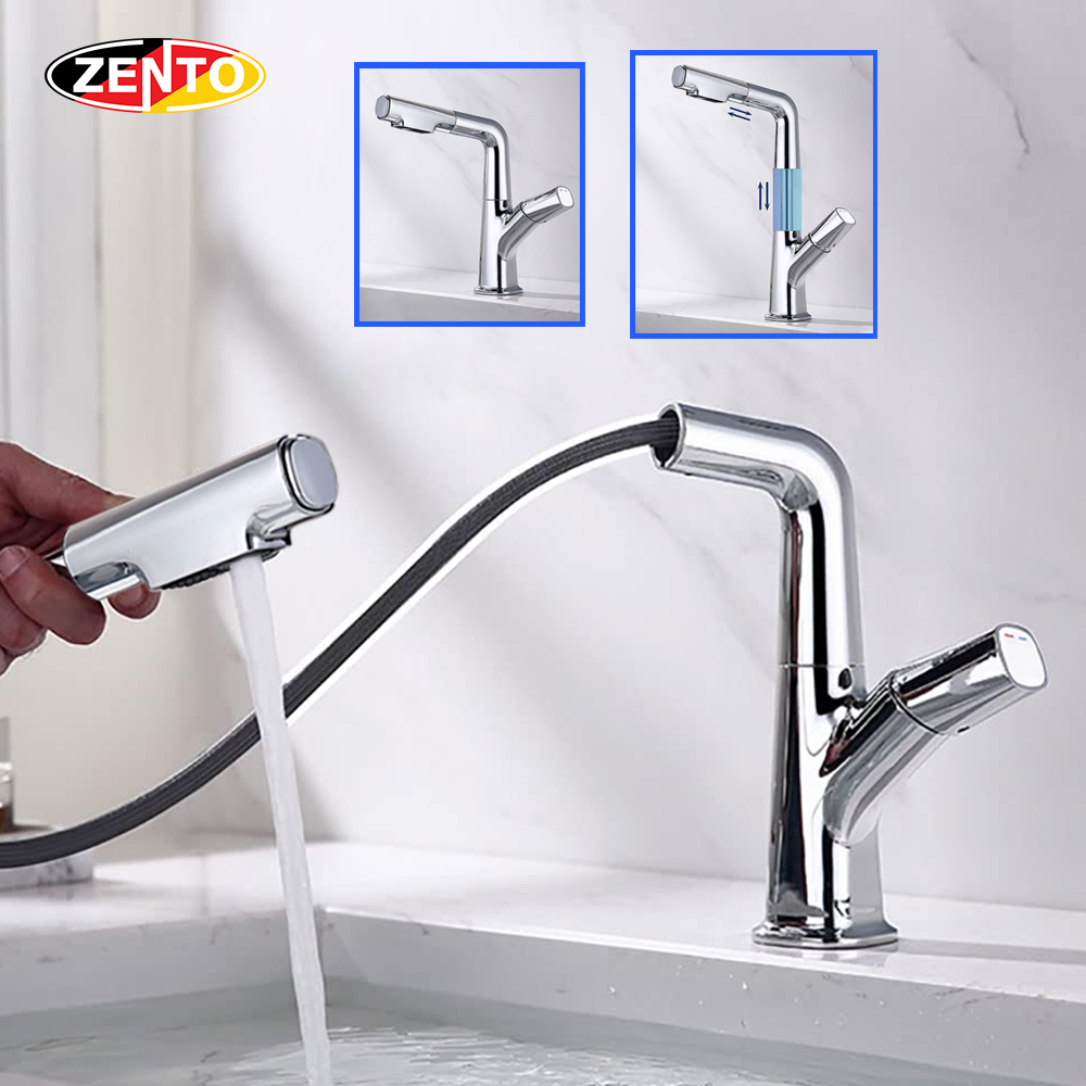 Vòi lavabo nóng lạnh Switch ZT2221(Dây rút) Vòi lavabo nóng lạnh Switch ZT2221(Dây rút)