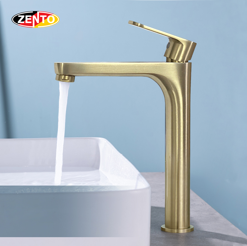 Vòi lavabo lạnh dương bàn Crystal series ZT2310-Brushed gold Vòi lavabo lạnh dương bàn Crystal series ZT2310-Brushed gold