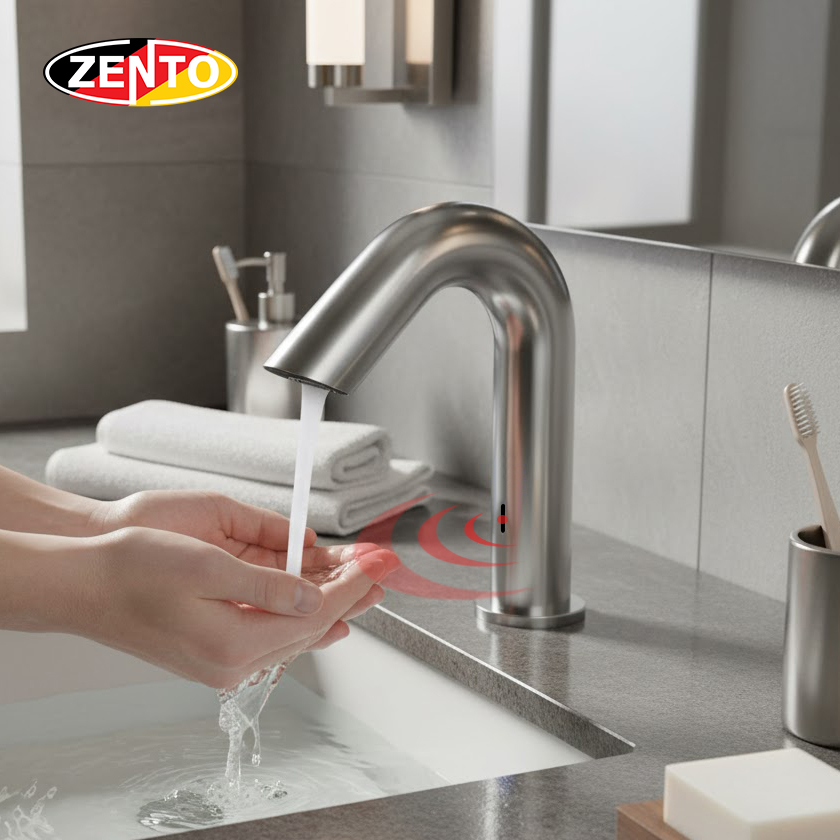 Vòi lavabo cảm ứng Automatic Faucet ZT-AF2824S (DC)