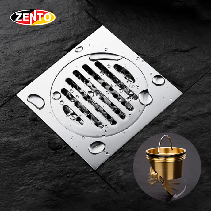 Phễu thoát sàn chống mùi & côn trùng ZT559-L (120x120mm) Phễu thoát sàn chống mùi & côn trùng ZT559-L (120x120mm)