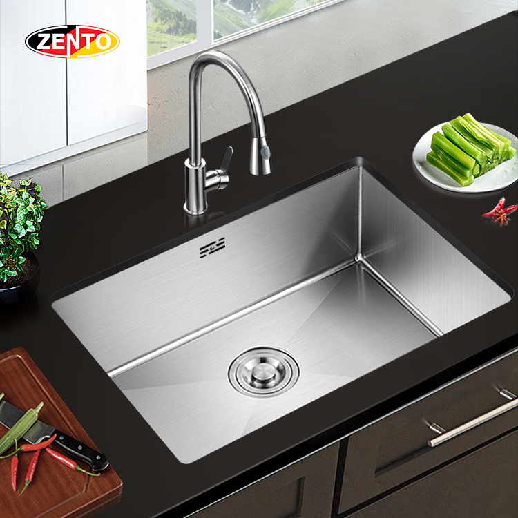 Chậu rửa chén, bát inox 1 hố HD6045SLY-304 Chậu rửa chén, bát inox 1 hố HD6045SLY-304