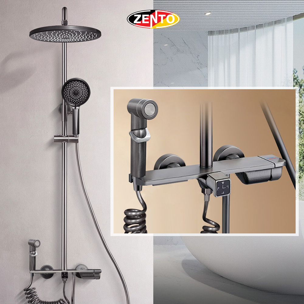 Bộ sen cây nóng lạnh 4in1 Zento ZT8157-Gr Bộ sen cây nóng lạnh 4in1 Zento ZT8157-Gr