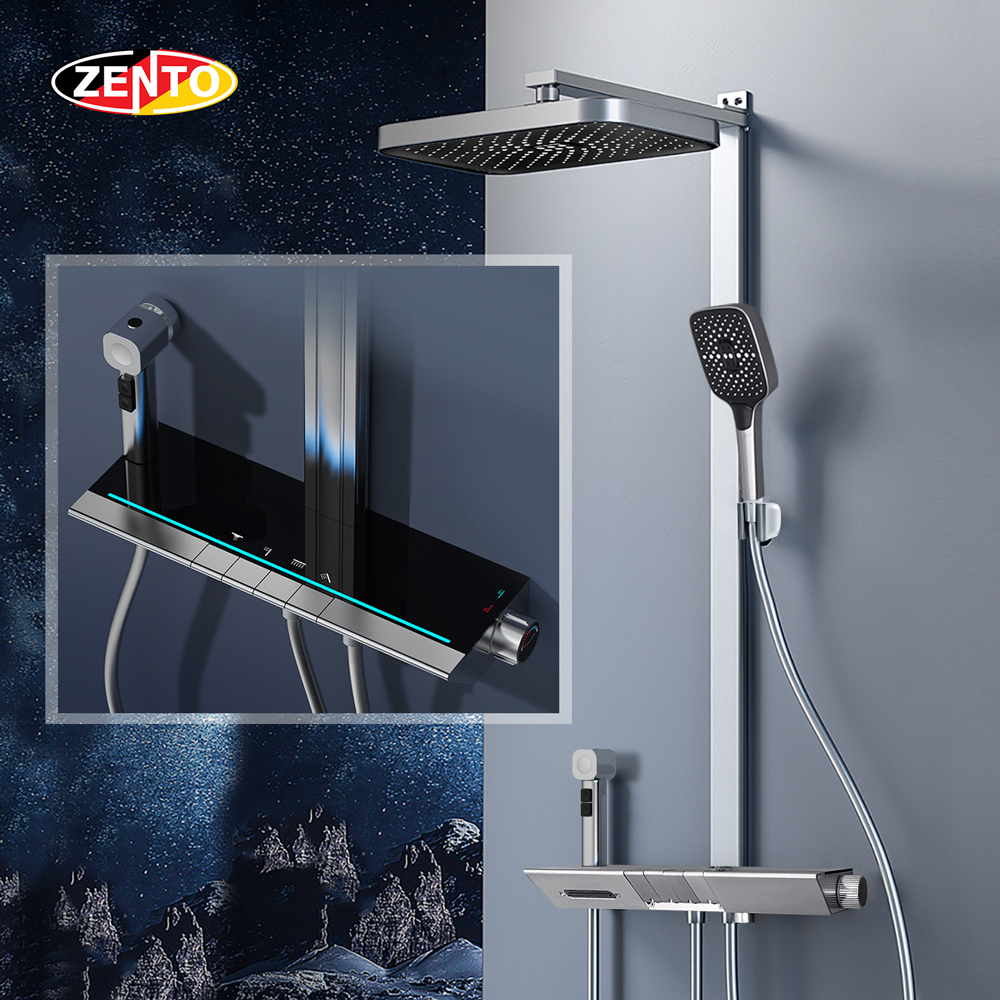Bộ sen cây 4in1 hiển thị nhiệt độ nước ZT8176 (digital display shower) Bộ sen cây 4in1 hiển thị nhiệt độ nước ZT8176 (digital display shower)