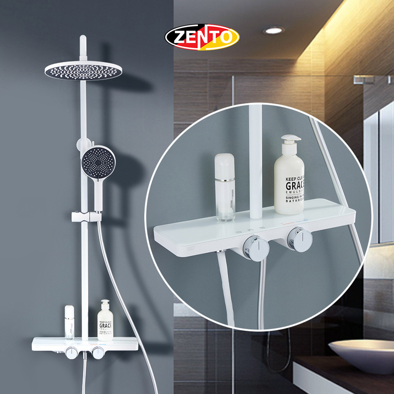 Bộ sen cây nóng lạnh Luxury Shower ZT8702-White Bộ sen cây nóng lạnh Luxury Shower ZT8702-White