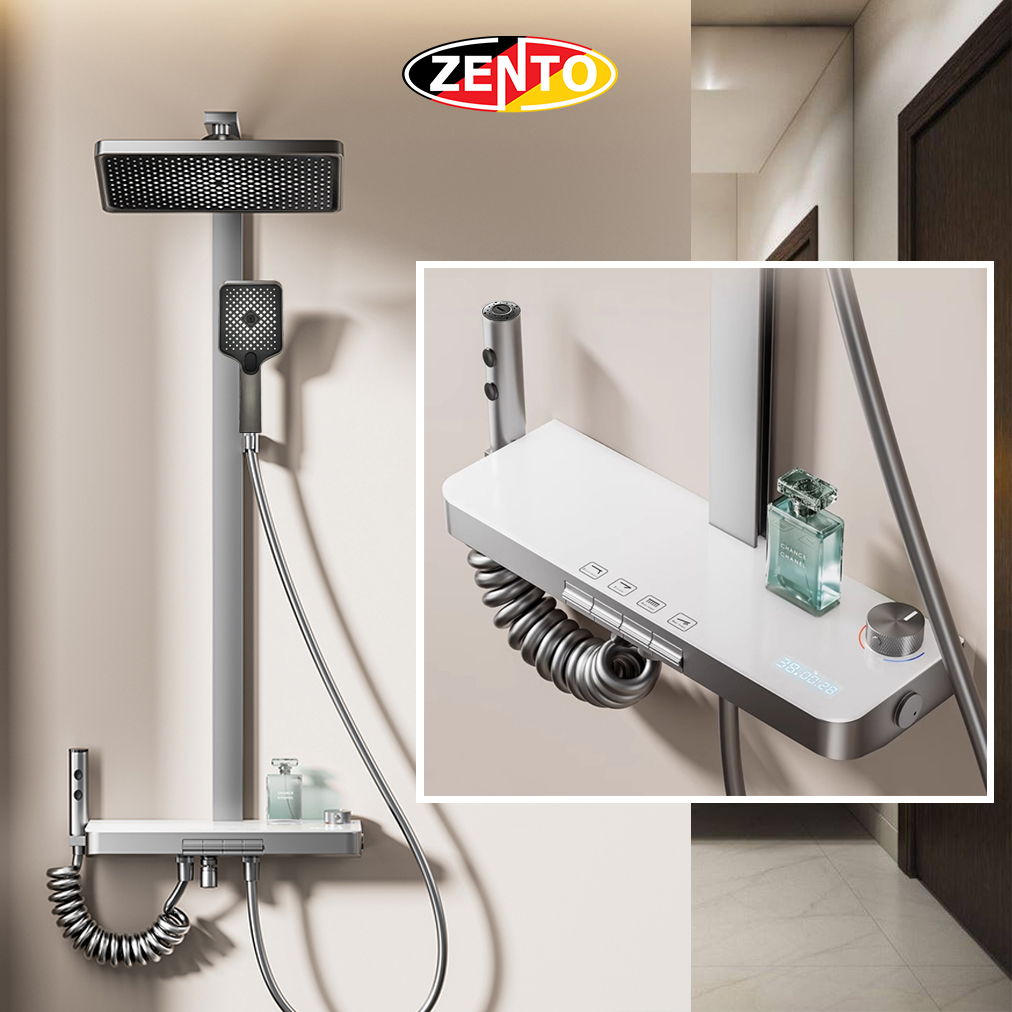 Bộ sen cây 4in1 hiển thị nhiệt độ nước ZT8170Gr (digital display shower)