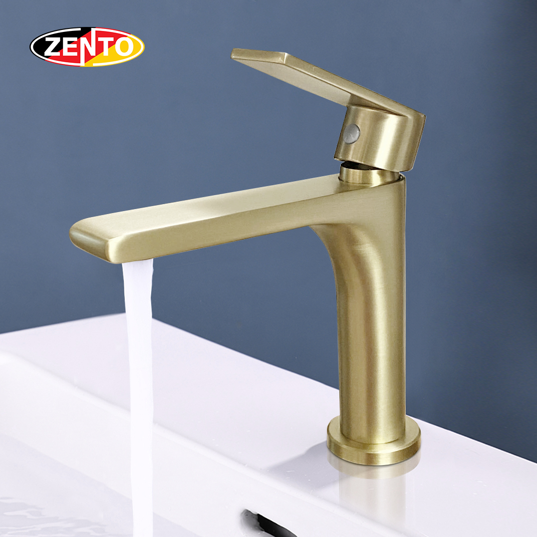 Vòi Lavabo lạnh Zento SUS2128-Brushed gold Vòi Lavabo lạnh Zento SUS2128-Brushed gold
