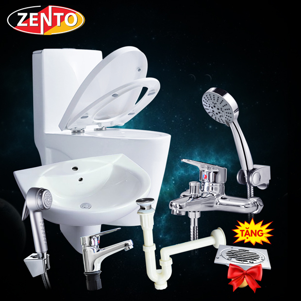 Bộ 6 sản phẩm thiết bị vệ sinh Zento BS02
