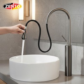 Vòi Lavabo dương bàn Art Water Drop Faucet SUS2188-Gr (dây rút)