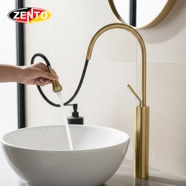Vòi Lavabo dương bàn Art Water Drop Faucet SUS2188-Gold (dây rút)