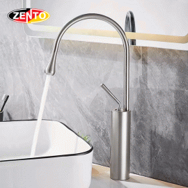 Vòi Lavabo nóng lạnh Art Water Drop Faucet SUS2187-Brushed (dây rút) Vòi Lavabo nóng lạnh Art Water Drop Faucet SUS2187-Brushed (dây rút)