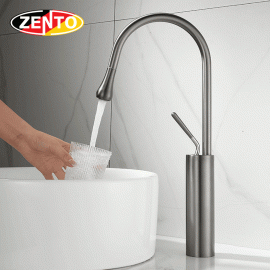 Vòi Lavabo nóng lạnh Art Water Drop Faucet SUS2187-Gr (dây rút) Vòi Lavabo nóng lạnh Art Water Drop Faucet SUS2187-Gr (dây rút)