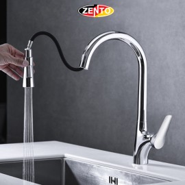 Vòi rửa chén bát nóng lạnh Pulldown Spray ZT5524 (Dây rút)