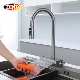 Vòi rửa chén bát 4in1 Waterfall faucet kitchen SUS5540-Gr (dây rút) Vòi rửa chén bát 4in1 Waterfall faucet kitchen SUS5540-Gr (dây rút)