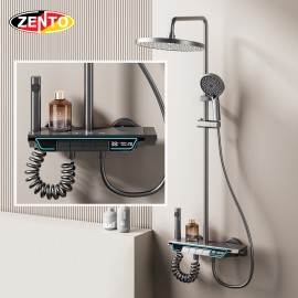 Bộ sen cây 4in1 hiển thị nhiệt độ nước ZT8131Gr (digital display shower)