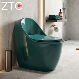 Bàn cầu 1 khối Egg-Shaped Toilet ZTC-9925 (Dark Green)
