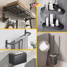 Bộ 5 phụ kiện nhà tắm Zento AL01-Gr (Aluminum-8066)