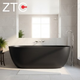 Bồn tắm nằm Venus Freestanding Stone Bath ZTC-D002 (Black)