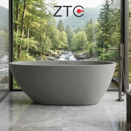 Bồn tắm nằm Egg-shaped Stone Bath ZTC-D003 (Cement-Grey)
