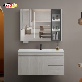 Bộ tủ lavabo gương đèn Led LV1154-Grey wood grain (E05)