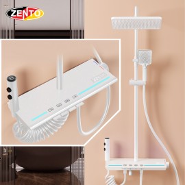 Bộ sen cây 4in1 hiển thị nhiệt độ nước ZT8171-White (digital display shower)