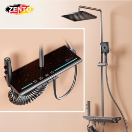 Bộ sen cây 4in1 hiển thị nhiệt độ nước ZT8171Gr (digital display shower)
