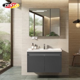 Bộ tủ lavabo gương đèn Led LV1174-Dark Grey (L51-800x400)