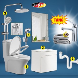 Combo 5 thiết bị vệ sinh Zento BS05 Combo 5 thiết bị vệ sinh Zento BS05