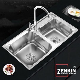 Chậu rửa chén, bát 2 hố Zenkin kitchen sink ZK7540TM