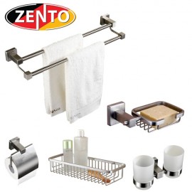 Bộ 5 phụ kiện phòng tắm inox 304 cao cấp Zento HC202
