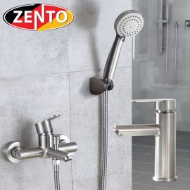 Cặp đôi sen tắm và vòi lavabo Inox304 Zento CB004