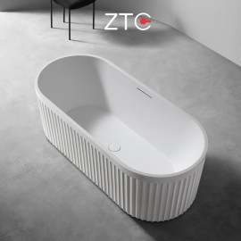 Bồn tắm nằm Roman Freestanding Stone Bath ZTC-D006 (White)