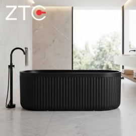 Bồn tắm nằm Roman Freestanding Stone Bath ZTC-D006 (Black)