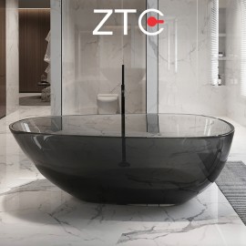Bồn tắm nằm Transparent Resin Stone Bath ZTC-ST26 (Light Black)