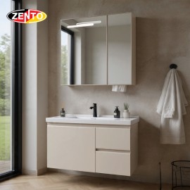 Bộ tủ lavabo gương đèn Led LV1177-Brown (L55)