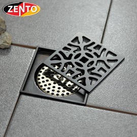 Thoát sàn chống mùi Black series Zento ZT527 (100x100mm)