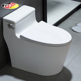 Bàn cầu 1 khối Luxury Zento BC3884 (nắp nhựa UF)