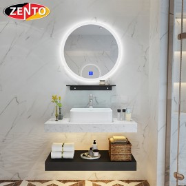 Bộ chậu lavabo, bàn đá, kệ gương đèn led ZT-LV8972-6087