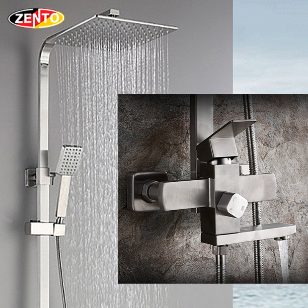 Bộ sen cây nóng lạnh inox304 SUS8201-Square