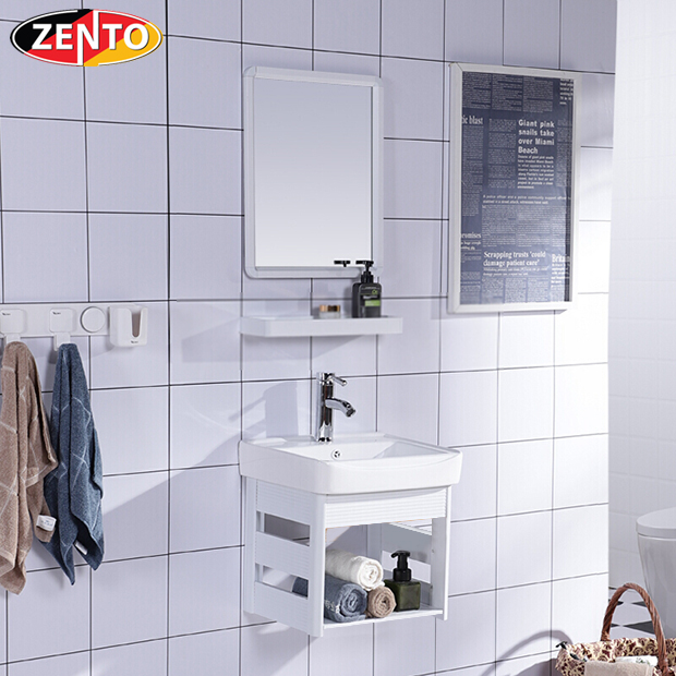 Bộ tủ, chậu, kệ gương Lavabo ZT-LV948 (Aluminum) Bộ tủ, chậu, kệ gương Lavabo ZT-LV948 (Aluminum)