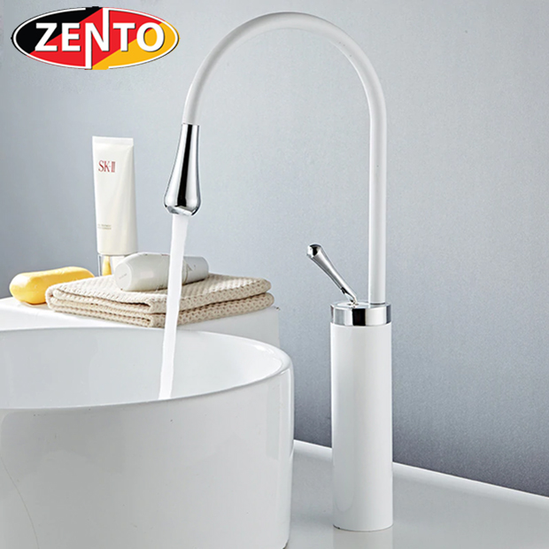 Vòi chậu Lavabo nóng lạnh dương bàn Art White ZT2195-W