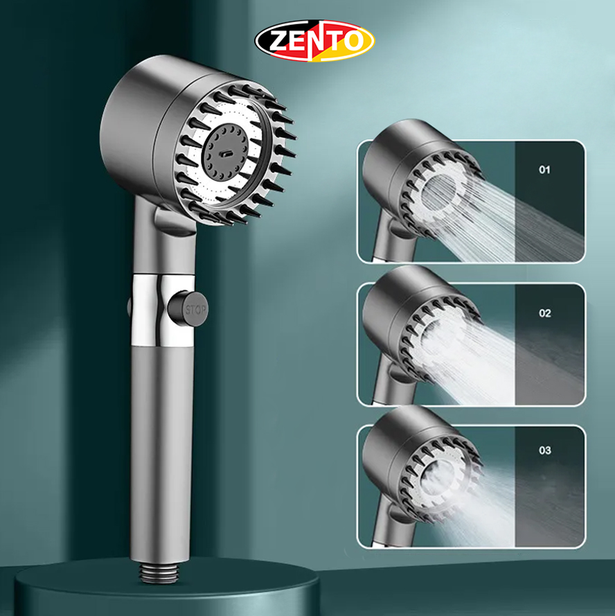 Tay sen tăng áp 3 chế độ nước ZBS319 Tay sen tăng áp 3 chế độ nước ZBS319